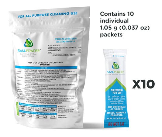 Sani-Powder 10 Pack (of 1.05 gram packets)